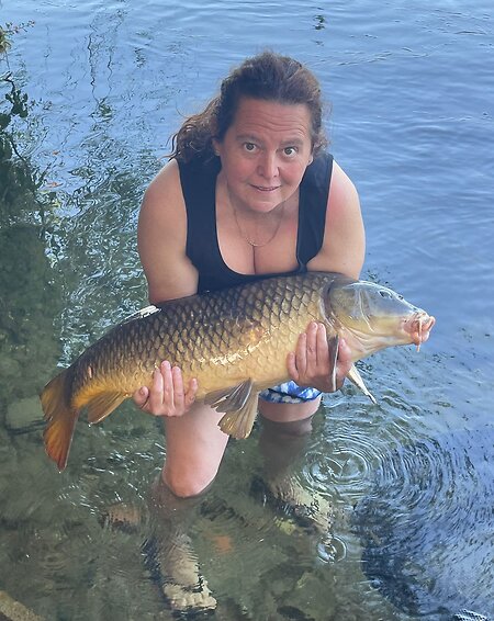 Carp fishing the River Ebro. carol31lb